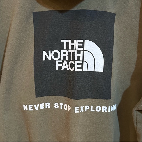 The North Face Military Olive Green Hoodie Sweatshirt XL - Picture 7 of 9